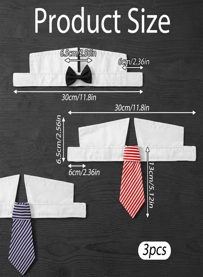 Bruislard 3 Pcs Dog Cat Bow Tie Pet Tuxedo Collar Wedding Formal Costume Adjustable for Dog Cat Puppy Birthday Necktie Collars - Image 2